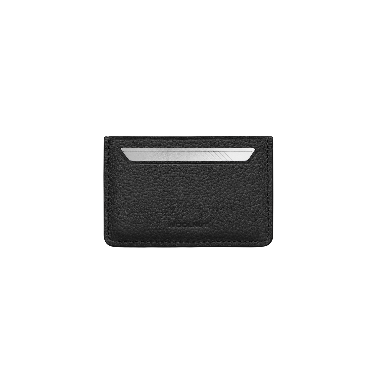 Woolnut Leather Card Holder - Black