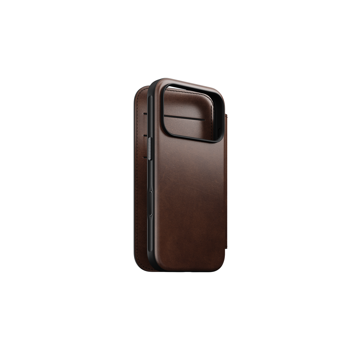 Nomad Modern Folio with Horween Leather for iPhone 18 Pro - Rustic Brown