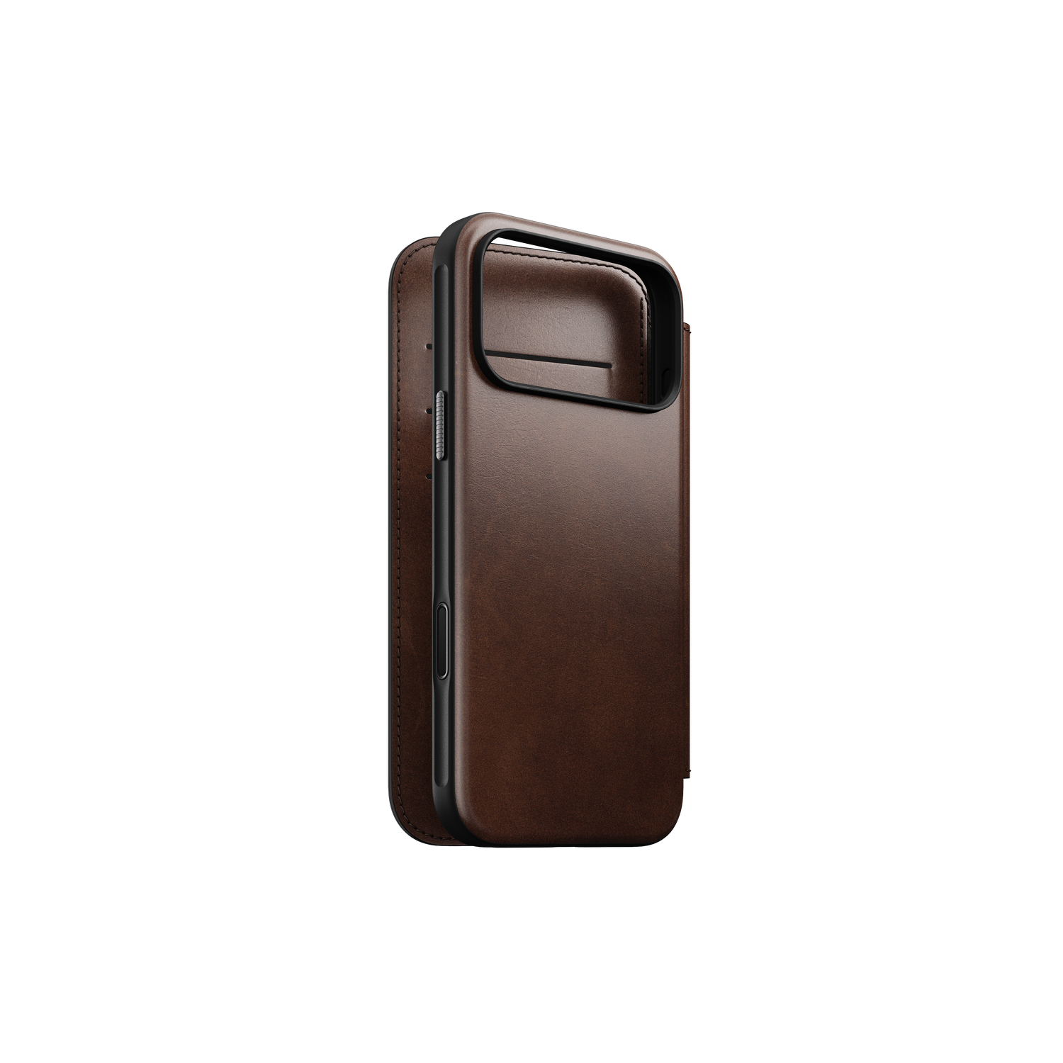 Nomad Modern Folio with Horween Leather for iPhone 18 Pro Max - Rustic Brown