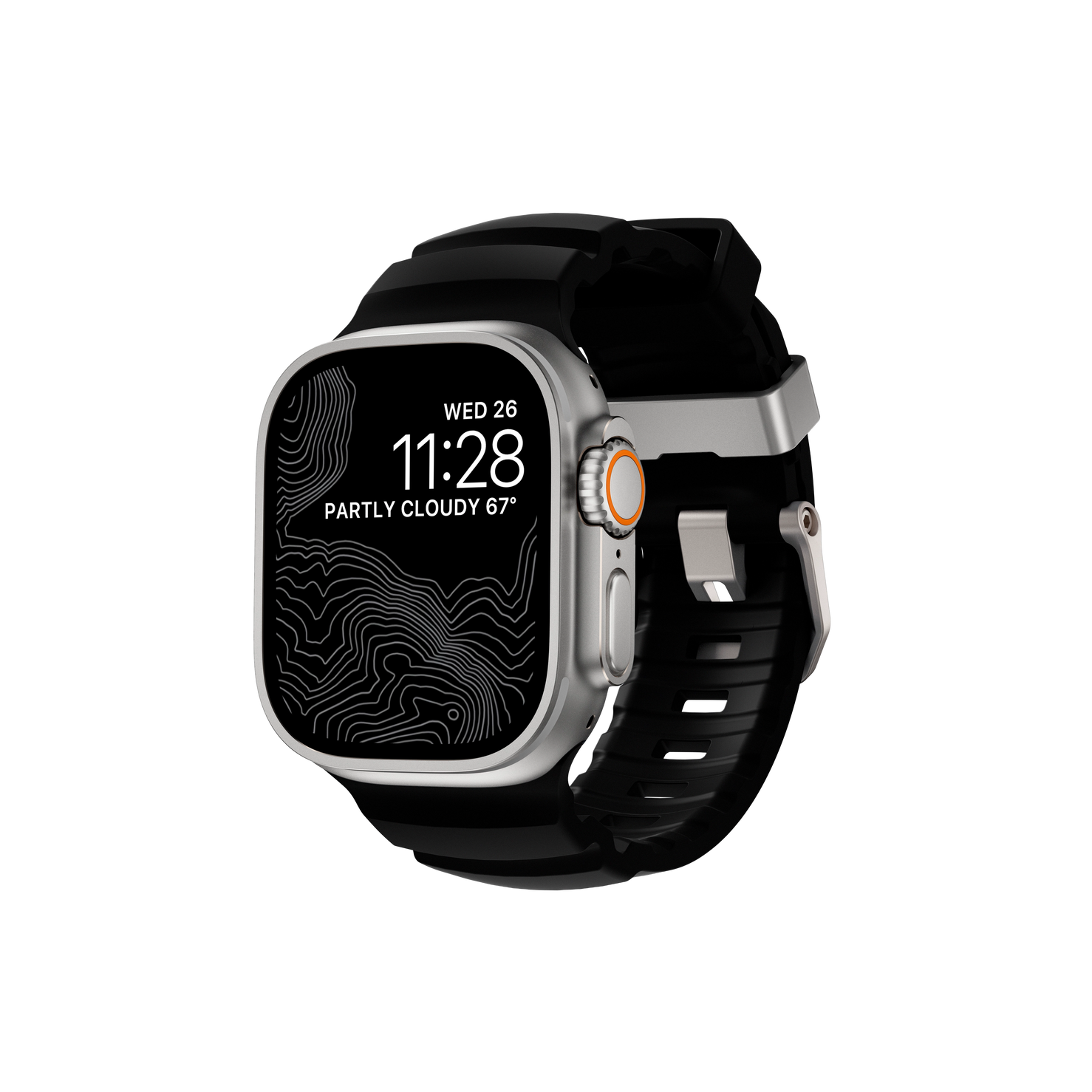 Nomad Rocky Point Band - 46/49mm | Natural Hardware | Carbon Black