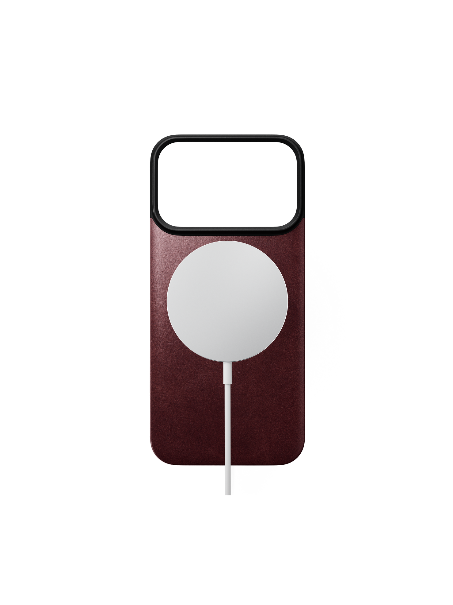 Nomad Magnetic Back with Horween Leather for iPhone 18 Pro - Burgundy