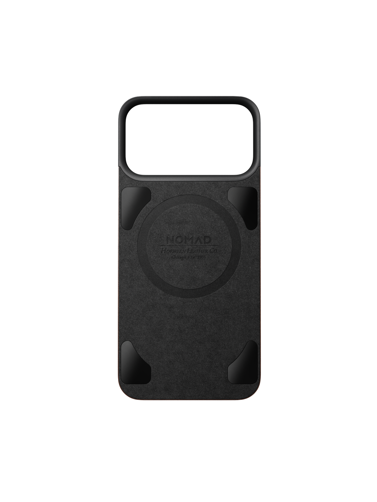 Nomad Magnetic Back with Horween Leather for iPhone 18 Pro Max - Rustic Brown
