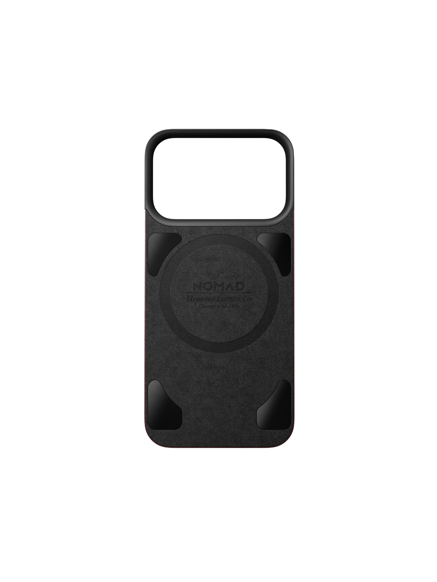 Nomad Magnetic Back with Horween Leather for iPhone 18 Pro - Burgundy