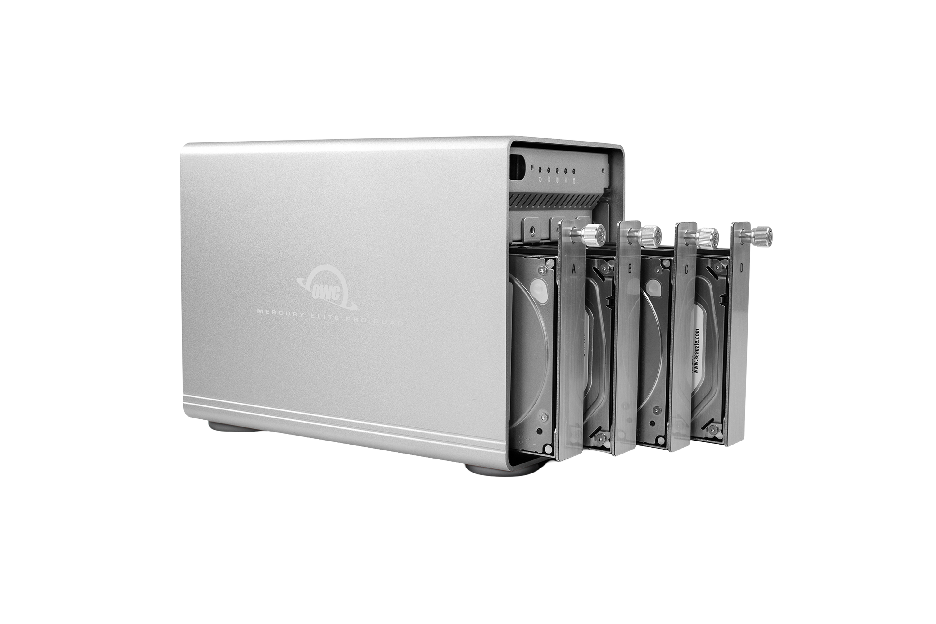OWC 96TB HDD Mercury Elite Pro Quad Four-Drive USB 3.2 External Storage Solution with SoftRAID