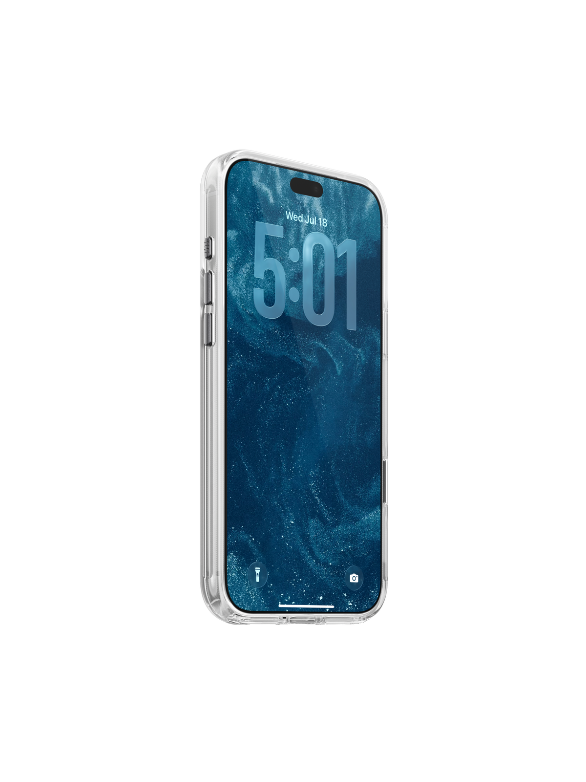 Nomad Clear Case with Horween Leather for iPhone 18 Pro Max - Black