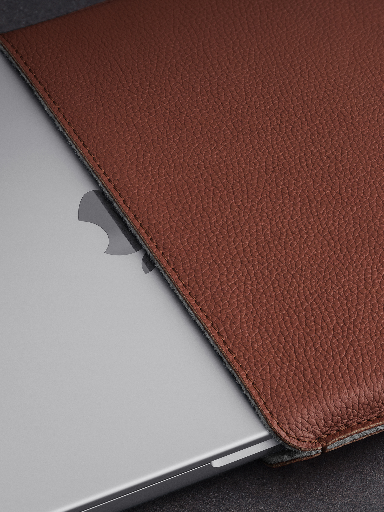 Woolnut Leather Sleeve for 13-inch MacBook Pro & Air - Cognac