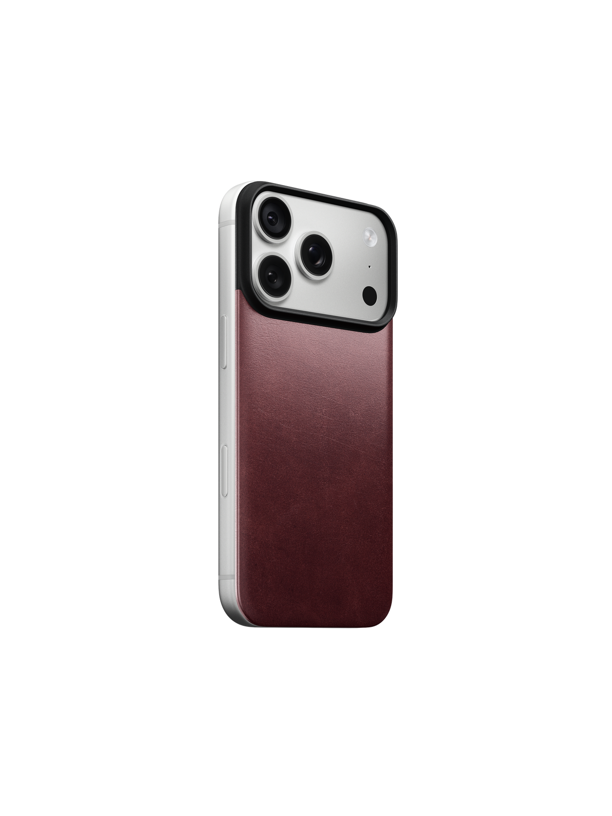 Nomad Magnetic Back with Horween Leather for iPhone 18 Pro - Burgundy