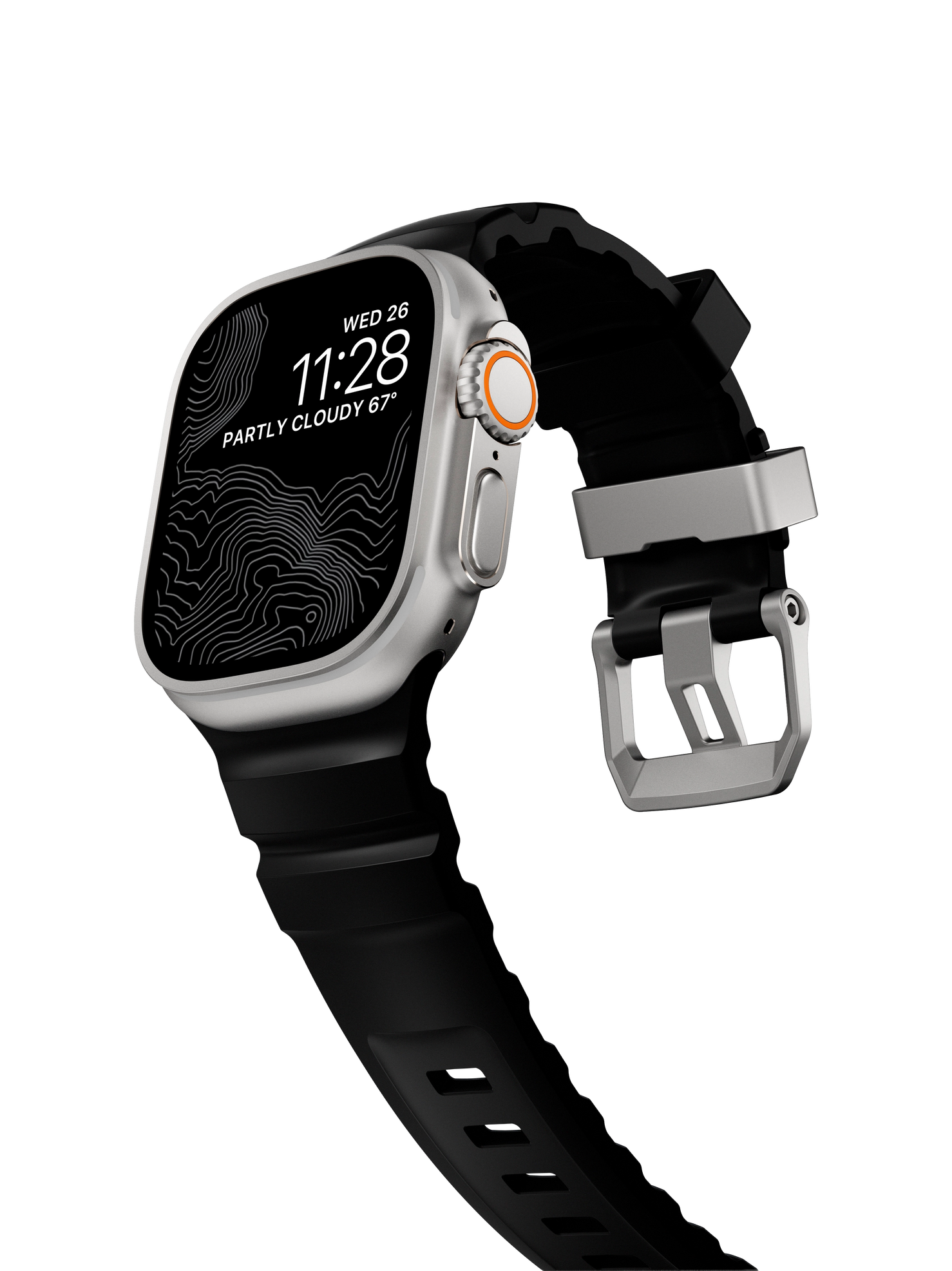 Nomad Rocky Point Band - 46/49mm | Natural Hardware | Carbon Black