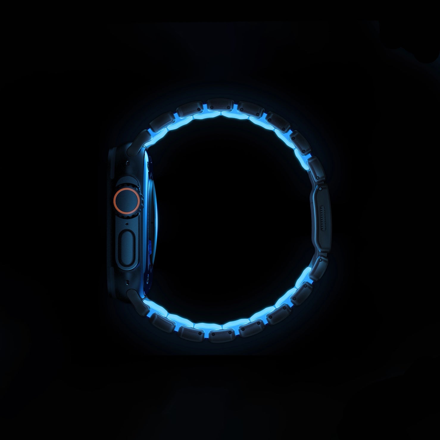 Nomad Stratos Band - Black Titanium - Icy Blue Glow