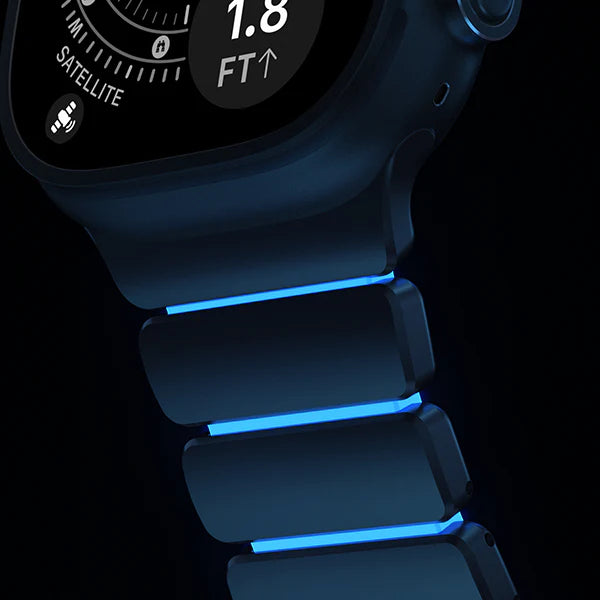 Nomad Stratos Band - Black Titanium - Icy Blue Glow