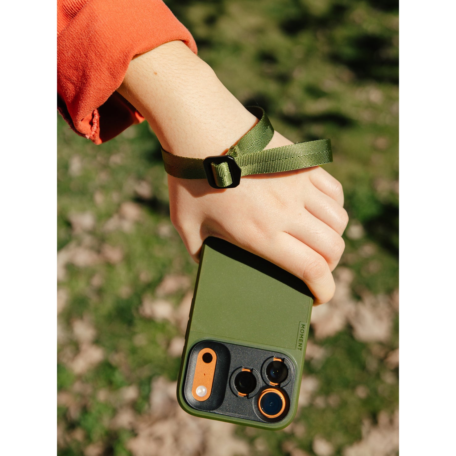 Moment Mobile Adjustable Wrist Strap - Olive Green