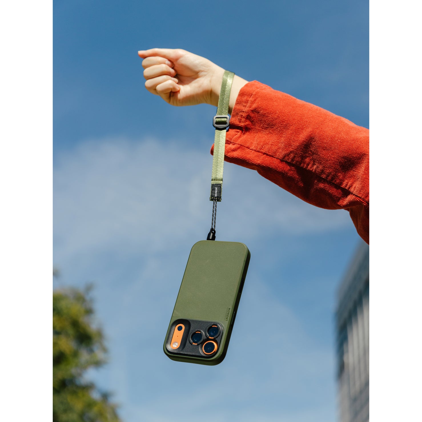 Moment Mobile Adjustable Wrist Strap - Olive Green