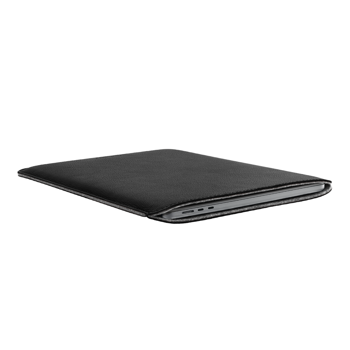 Woolnut Leather Sleeve for 15" MacBook Air - Black