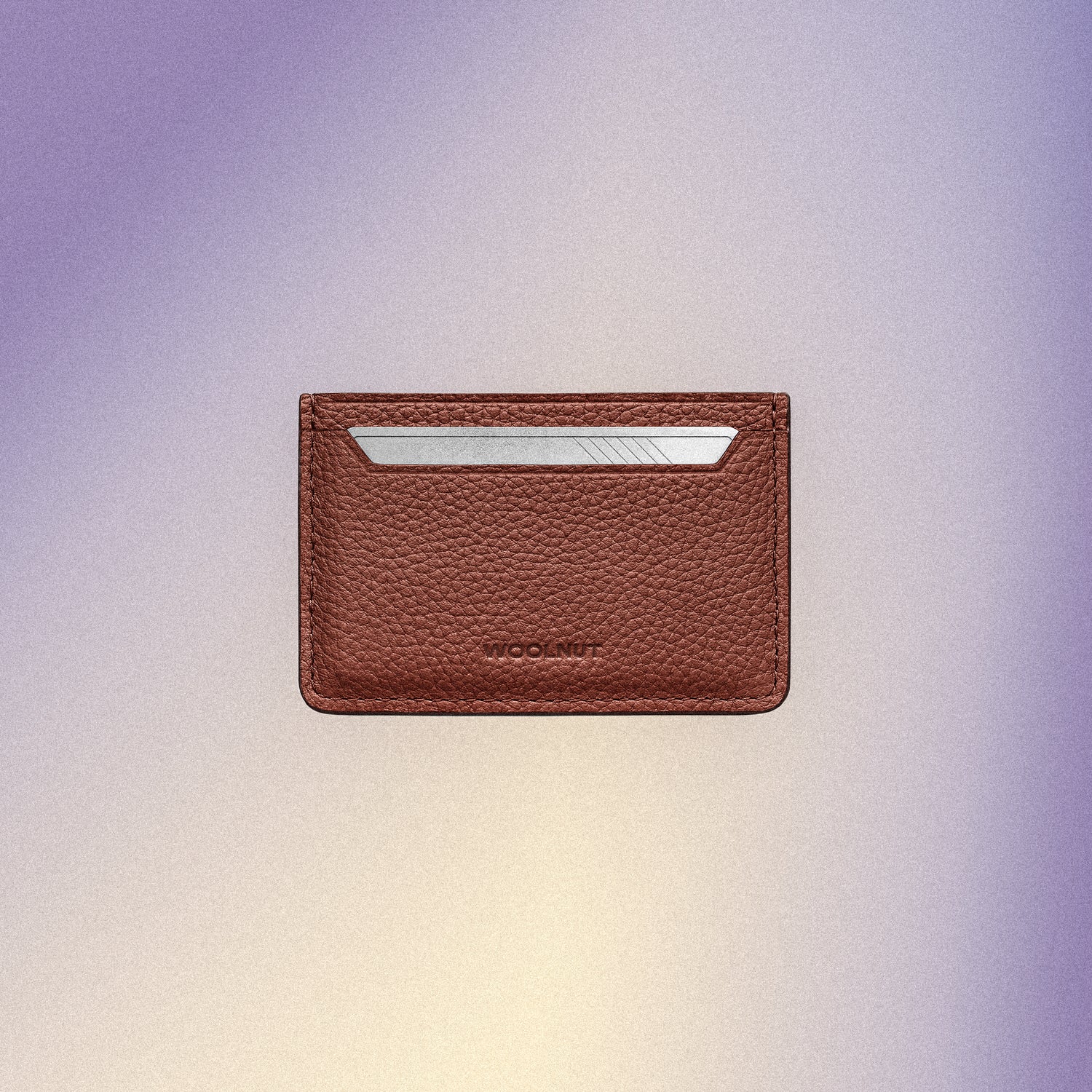 Woolnut Leather Card Holder - Cognac