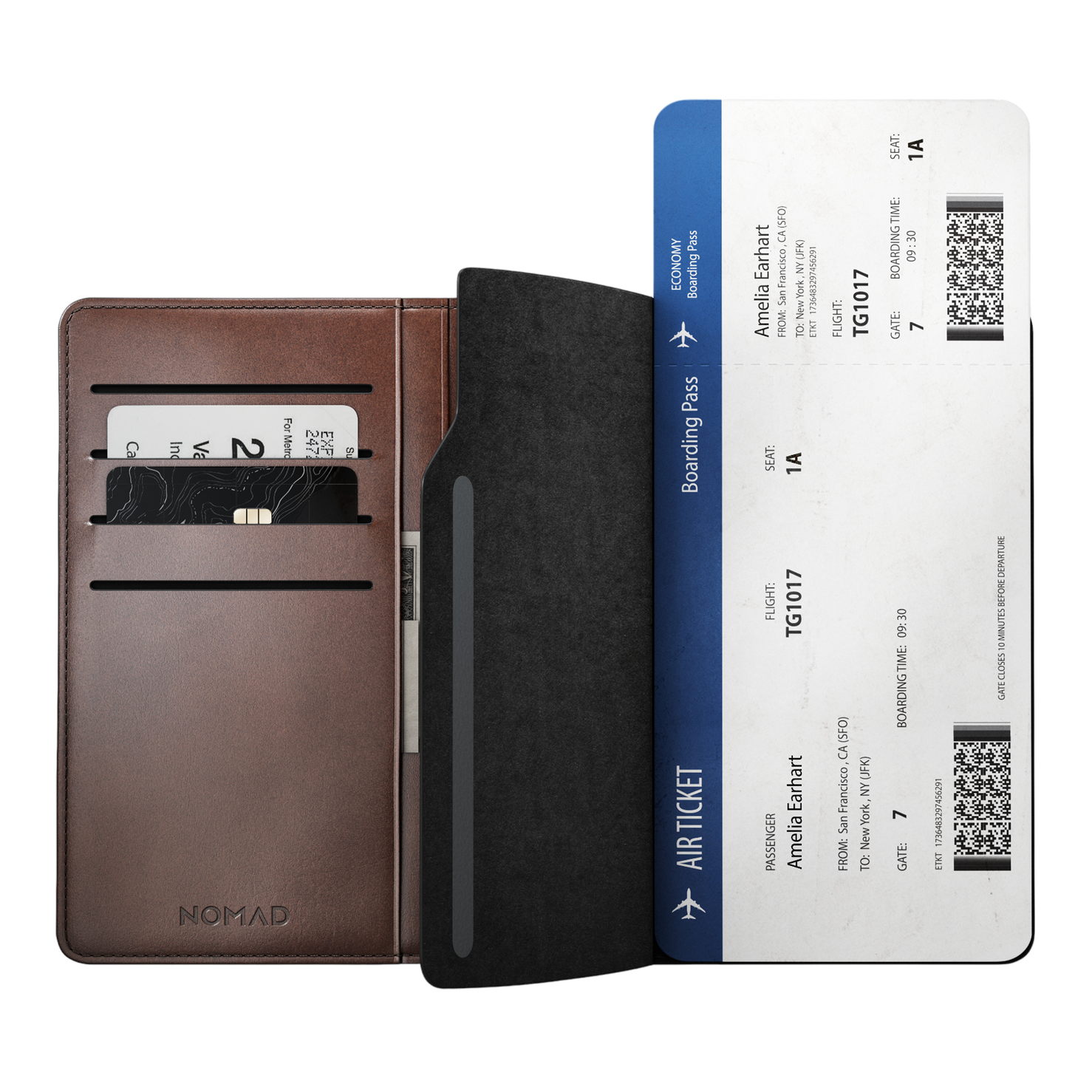 Nomad Passport Wallet with Horween Leather - Rustic Brown