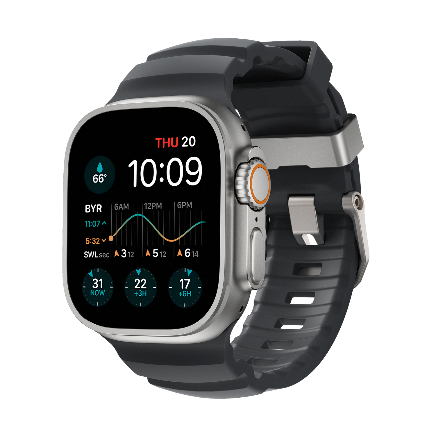 Nomad Rocky Point Band - 46/49mm - Natural Hardware - Storm