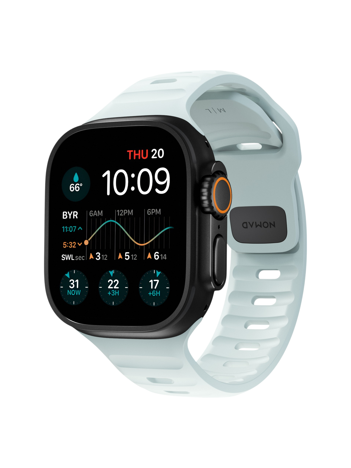 Nomad Sport Band - 46/49mm - Icy Blue Glow - Limited Edition