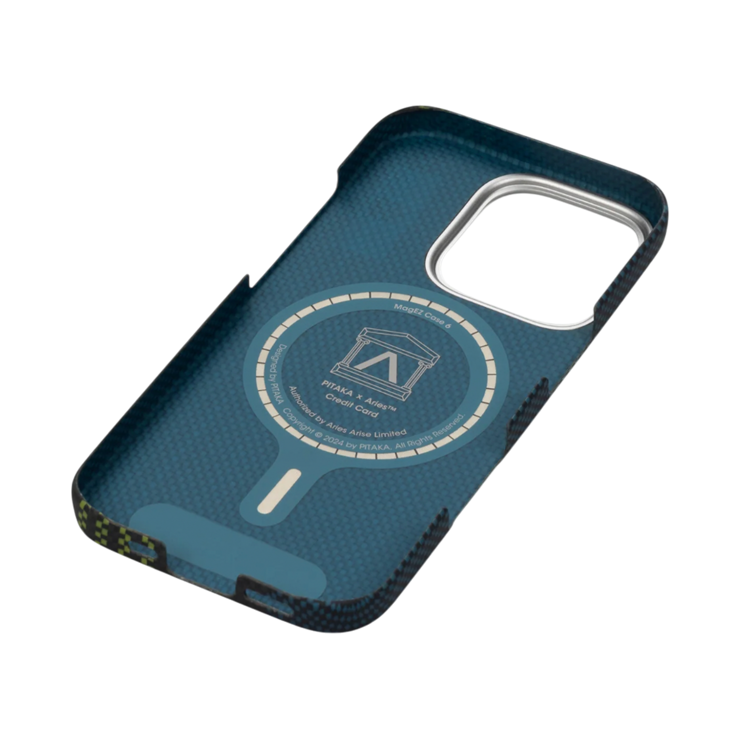 Pitaka x Aries Luminous Tactile Woven Case for iPhone 16 Pro - Credit Card