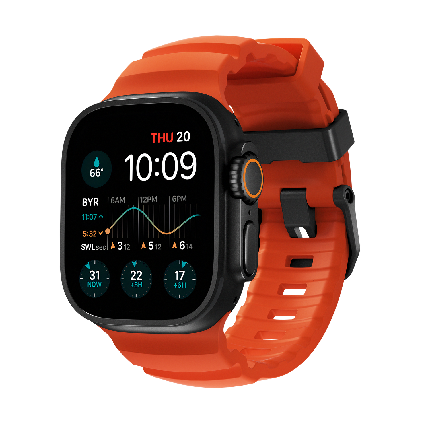 Nomad Rocky Point Band - 46/49mm - Black Hardware - Magma