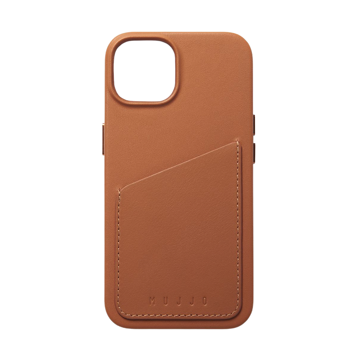 Mujjo Full Leather Wallet Case for iPhone 15/14/13 - Tan