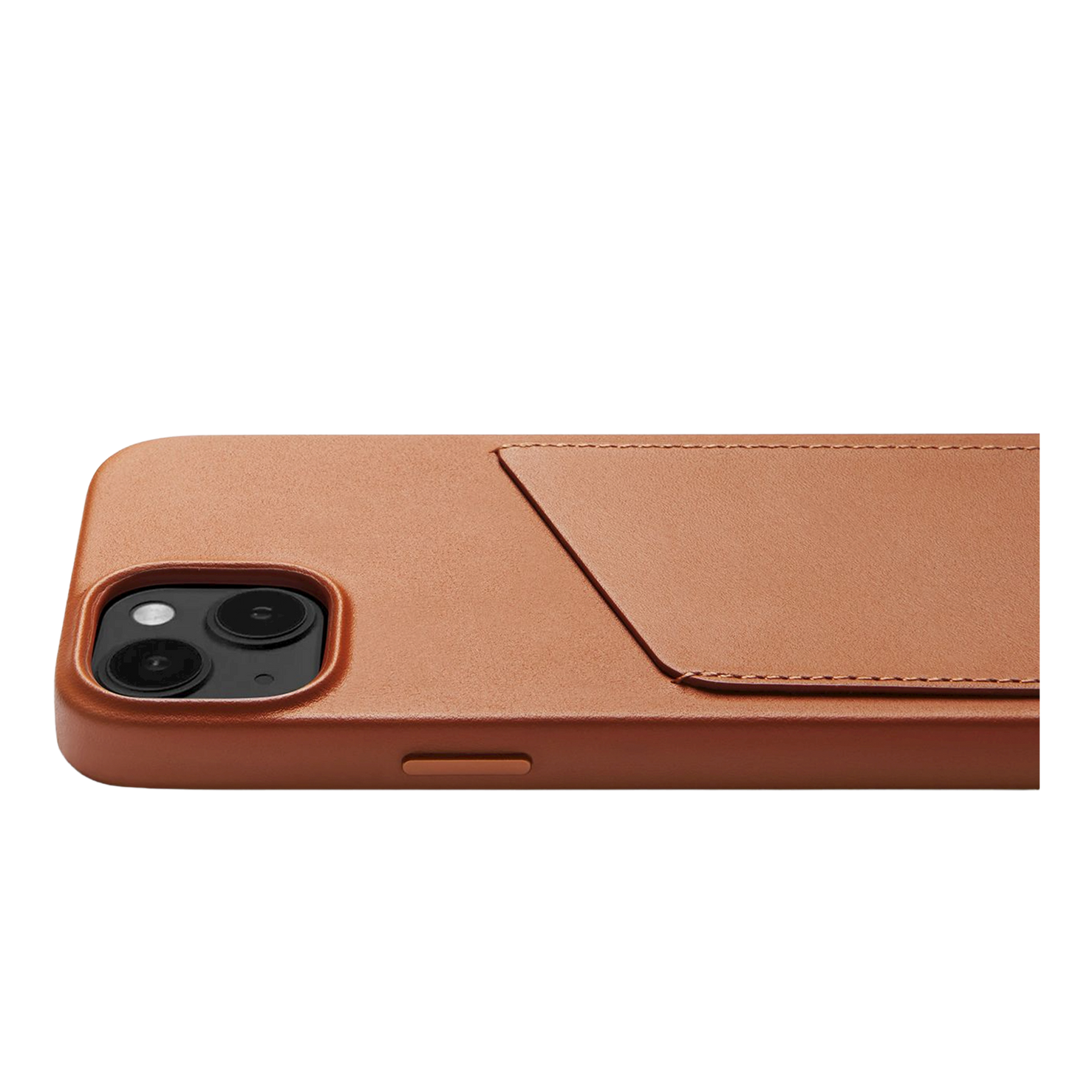 Mujjo Full Leather Wallet Case for iPhone 15/14/13 - Tan