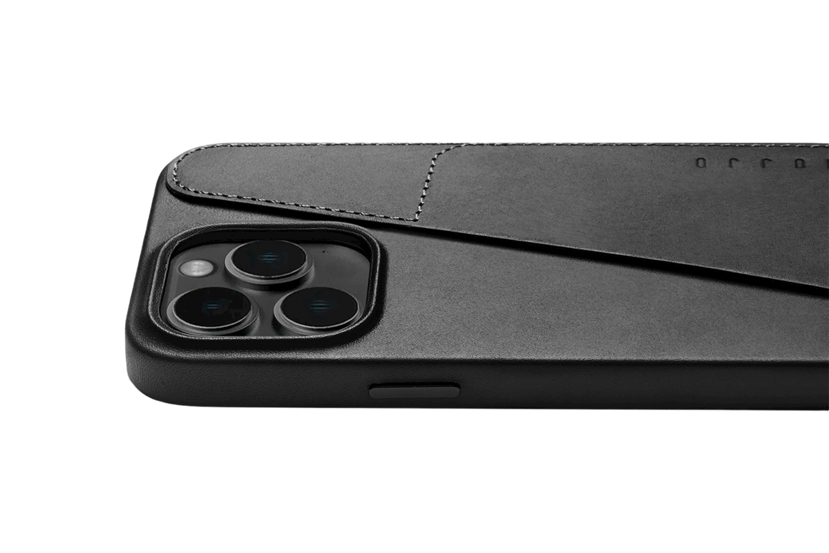 Mujjo Full Leather Wallet Case for iPhone 14 Pro Max - Black