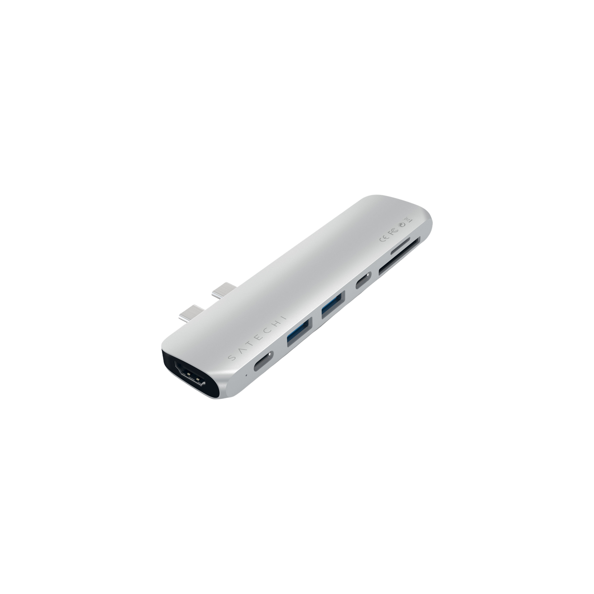 Satechi Aluminium Pro Hub Multi-Port USB-C Dock Adapter - Silver